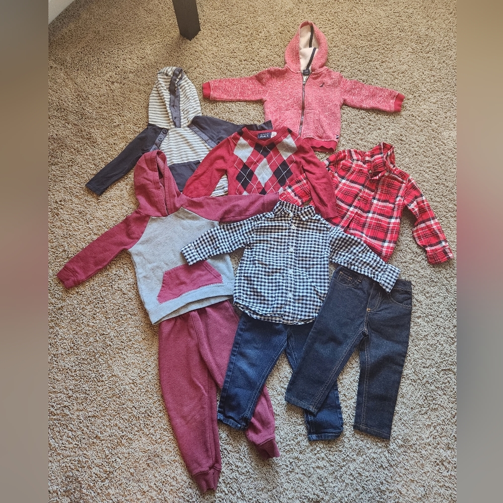 Toddler 9 Piece Lot of Fall/Winter Clothes Size 18 Months to 3T